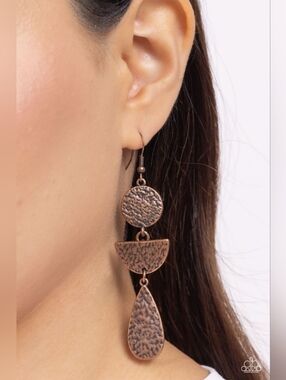 Artisanal Allure Copper Earrings